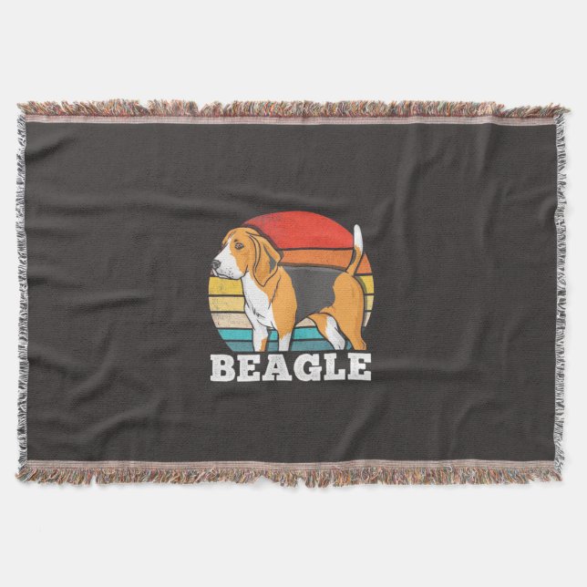 Manta Perro Retro Beagle (Anverso)