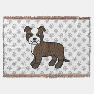 Manta Perro Staffordshire Bull Terrier de color atigrado