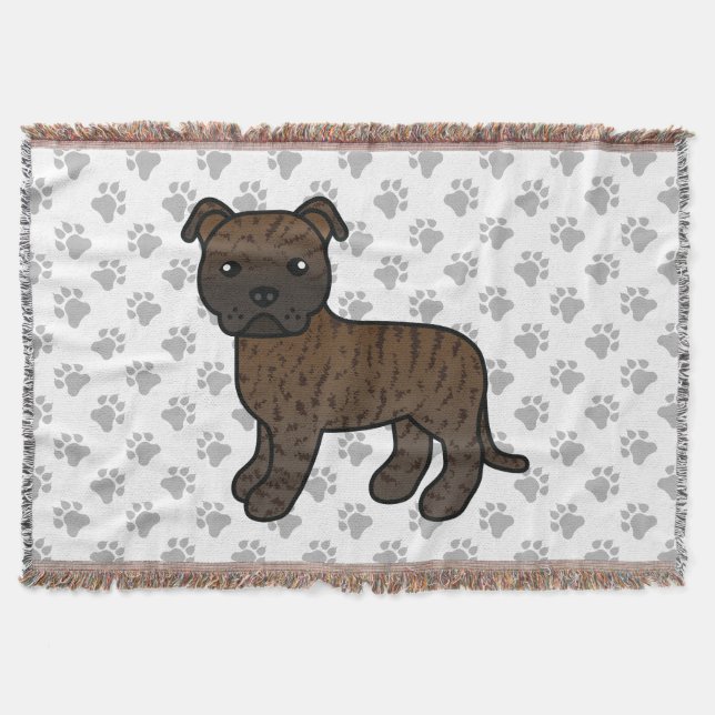 Manta Perro Staffordshire Bull Terrier inglés atigrado (Anverso)