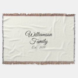 Manta Personalice el apellido del matrimonio, año, númer