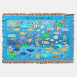 Manta Personalised Throw - Fish Design 