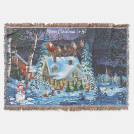 Manta Personaliza Navidades Escena De Invierno Santa Sle
