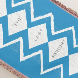 Manta Personaliza tu Beach House Aqua Gray Zig Zag