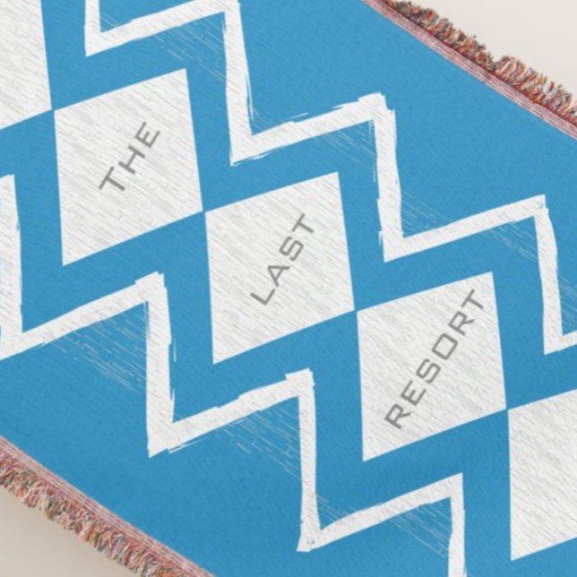 Manta Personaliza tu Beach House Aqua Gray Zig Zag (Subido por el creador)