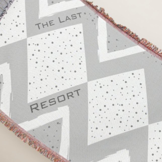 Manta Personaliza tu Beach House Gray Zig Zag (Subido por el creador)
