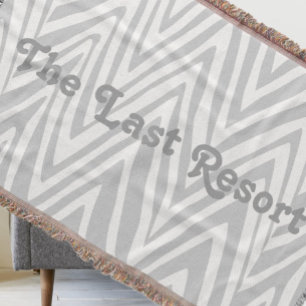 Manta Personaliza tu Beach House Nombre Gray Zig Zag