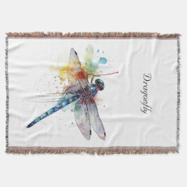 Manta Personalizable colorido de la libélula