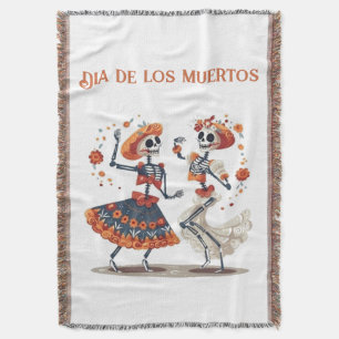 Manta Personalizable de esqueletos bailarines de Dia de 