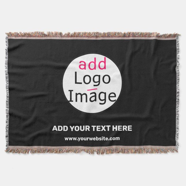 Manta Personalizable de Moda empresarial Blanco negro mí (Anverso)