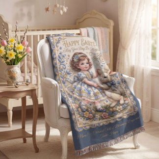 Manta Personalizable  Easter Bunny Baby Blanket