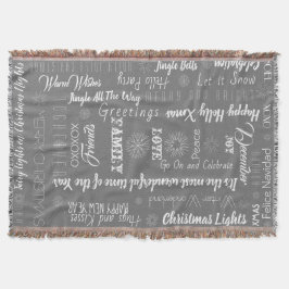 Manta Personalizable navidades Texto Sherpa Blanket
