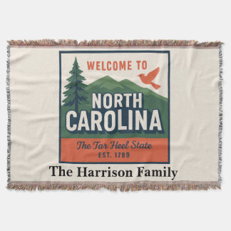 Manta personalizada de Carolina del Norte