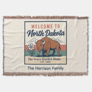 Manta personalizada de Dakota del Norte