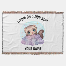 Manta personalizada de ferret adorable