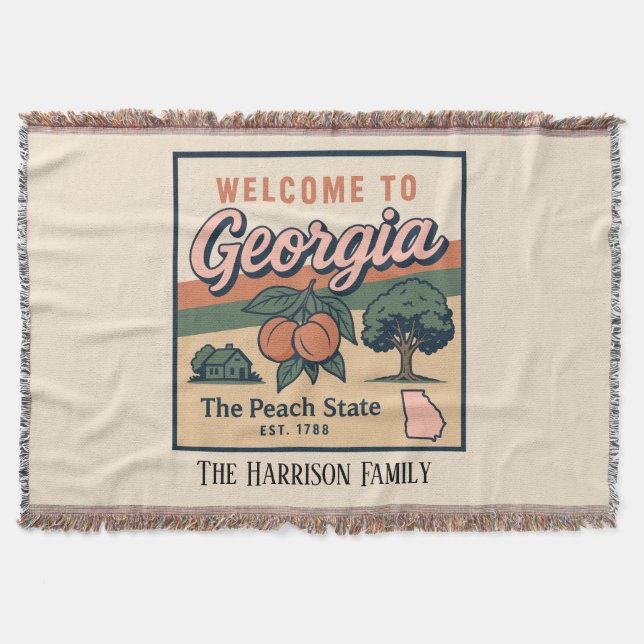 Manta personalizada de Georgia para lanzar (Anverso)