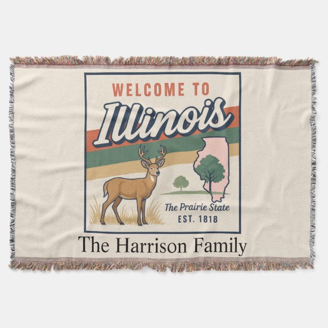 Manta personalizada de Illinois (Anverso)