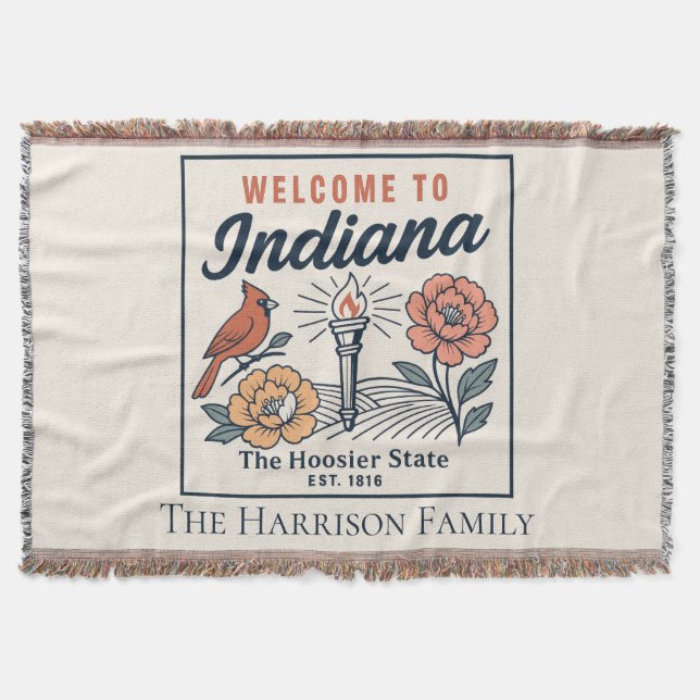 Manta personalizada de Indiana (Anverso)