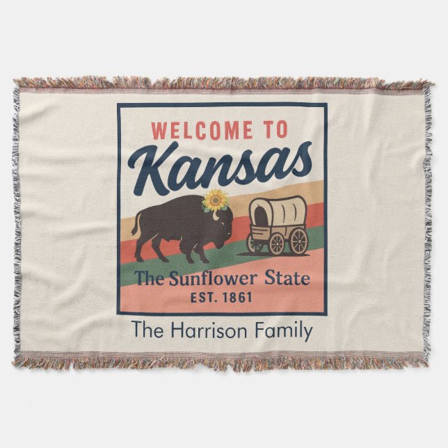 Manta personalizada de Kansas (Anverso)