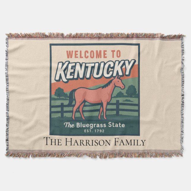 Manta personalizada de Kentucky (Anverso)