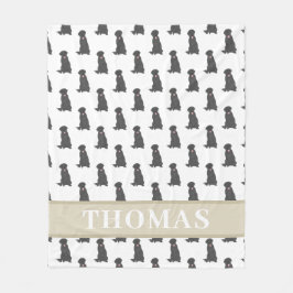 Manta Personalizada de Labrador Retriever Negro Ro