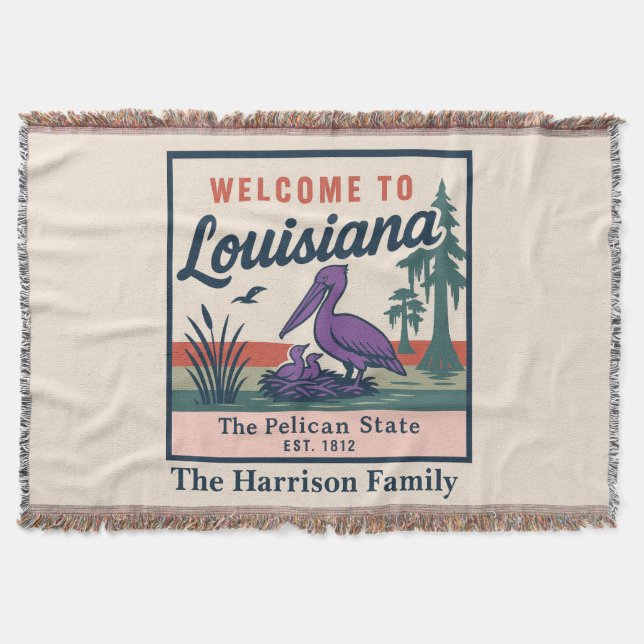 Manta personalizada de Louisiana (Anverso)