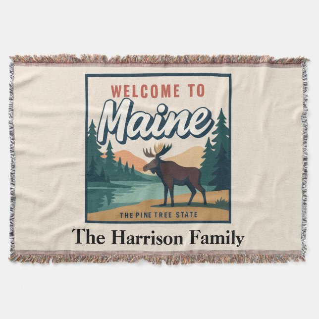 Manta personalizada de Maine (Anverso)
