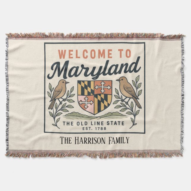 Manta personalizada de Maryland (Anverso)