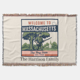 Manta personalizada de Massachusetts