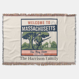 Manta personalizada de Massachusetts