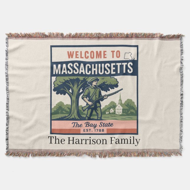 Manta personalizada de Massachusetts (Anverso)