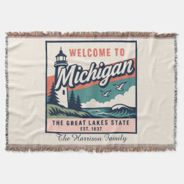Manta personalizada de Michigan para lanzar