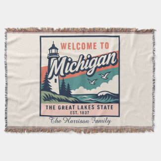 Manta personalizada de Michigan para lanzar