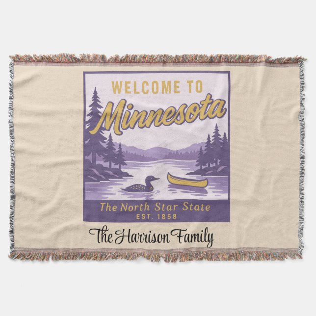 Manta personalizada de Minnesota (Anverso)