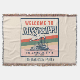 Manta personalizada de Mississippi para echar
