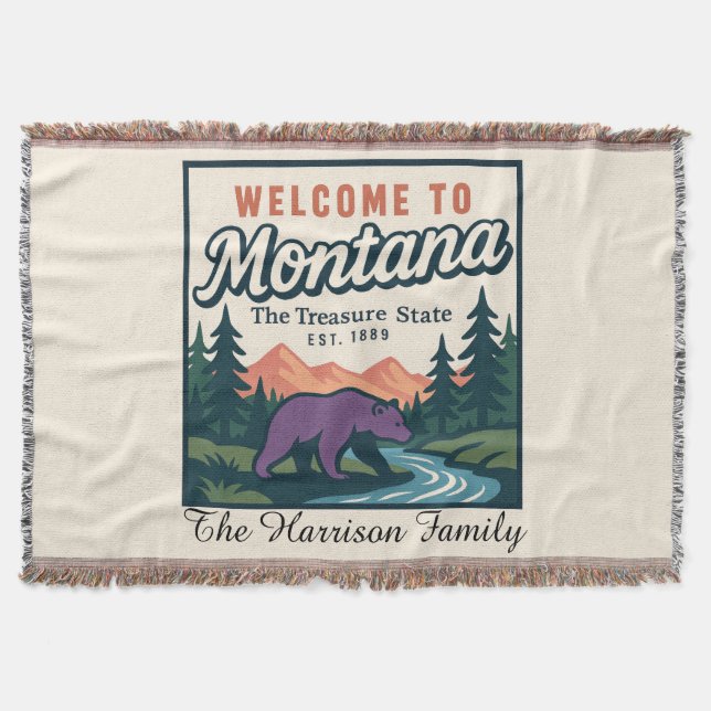 Manta personalizada de Montana (Anverso)