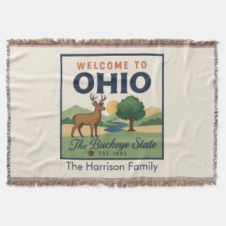 Manta personalizada de Ohio para echar