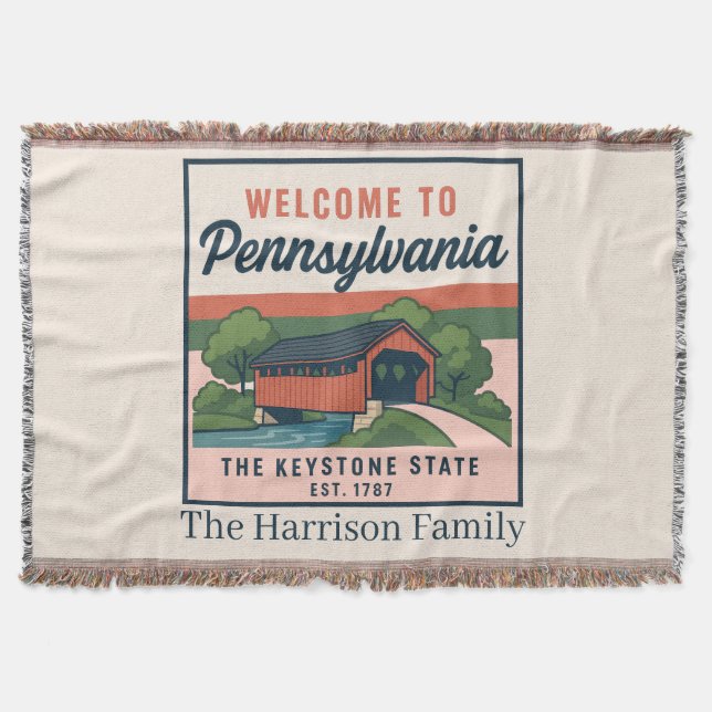 Manta personalizada de Pennsylvania (Anverso)