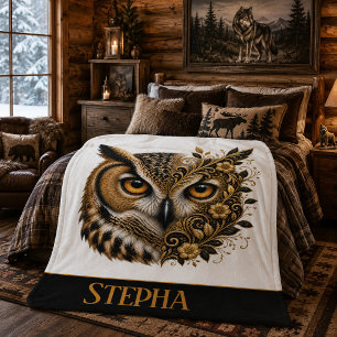 Manta Personalizada de Sherpa de Búho
