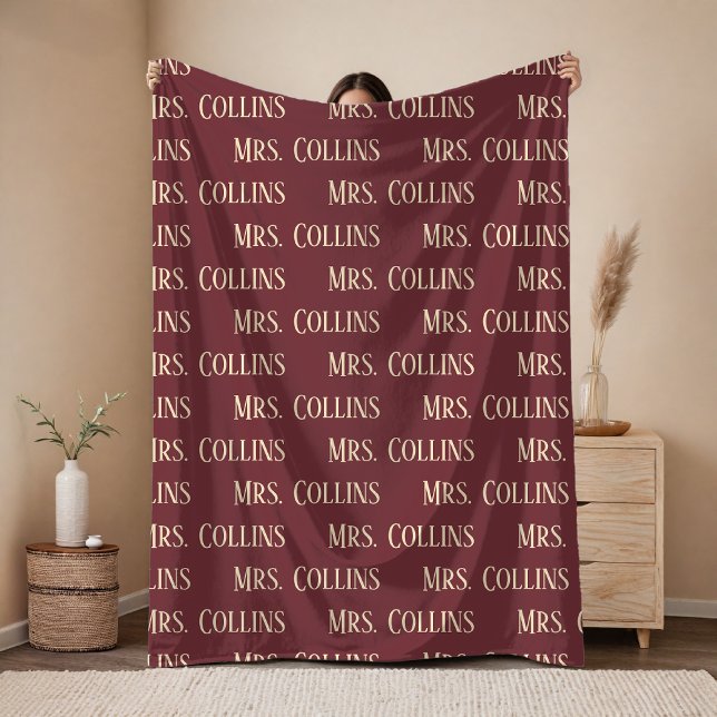 Manta personalizada de Sra. y Sr., regalo de anive (Personalized Wedding Blanket – Romantic Mrs & Mr Gift for Newlyweds or Anniversary)