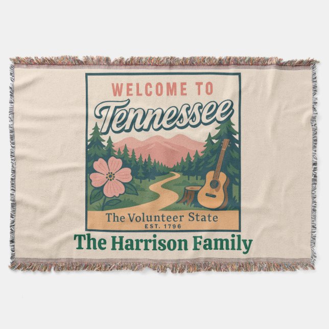 Manta personalizada de Tennessee (Anverso)