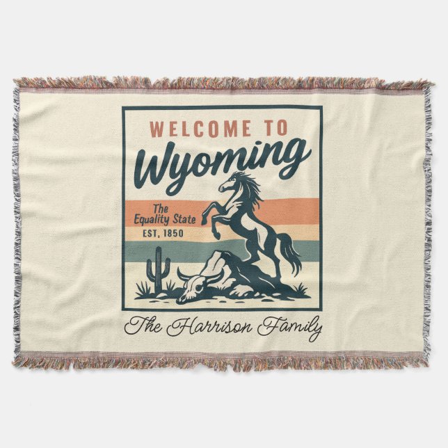 Manta personalizada de Wyoming (Anverso)