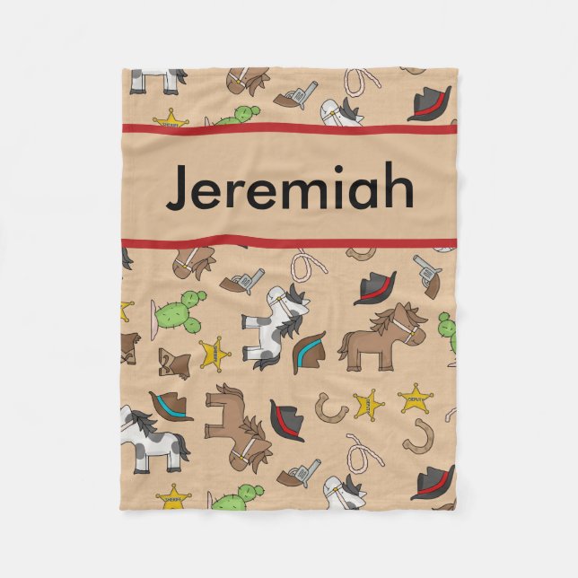 Manta personalizada del vaquero de Jeremiah (Anverso)