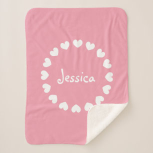 Manta personalizada para bebé de fleece sherpa con