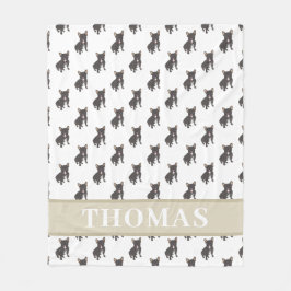 Manta personalizada para bebé de Frenchie (Brindle