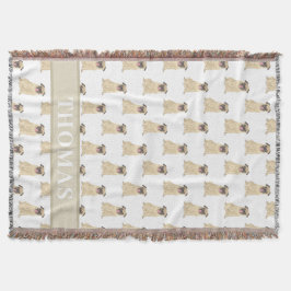 Manta personalizada para bebé pug