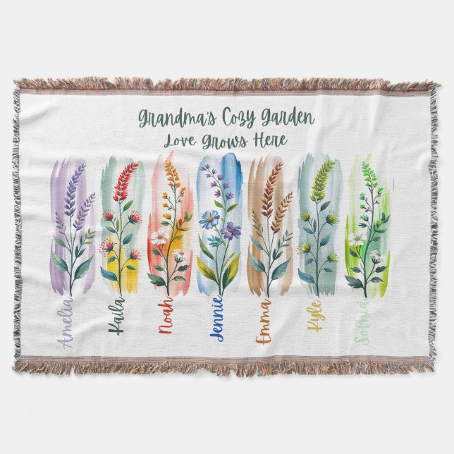 Manta Personalizada para el Jardín Acogedor de la  (Anverso)