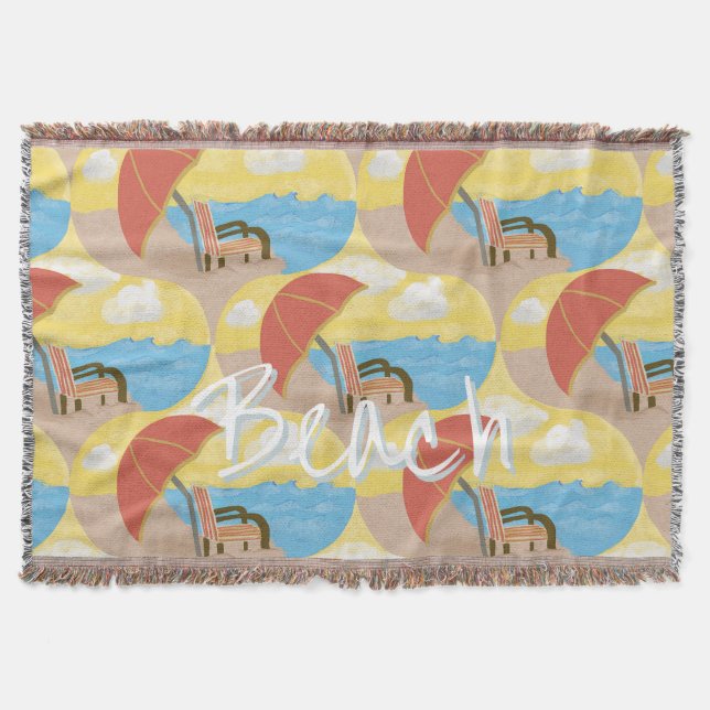 Manta personalizada para silla de playa costera (Anverso)