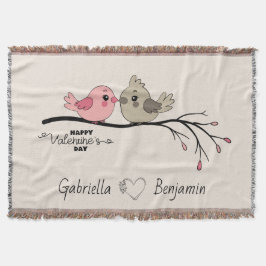 Manta Personalizado cariñoso en la rama Día de San Valen