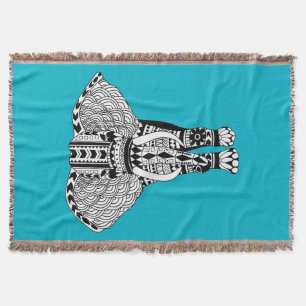 Manta Personalizado de elefantes tribales Throw Blanket