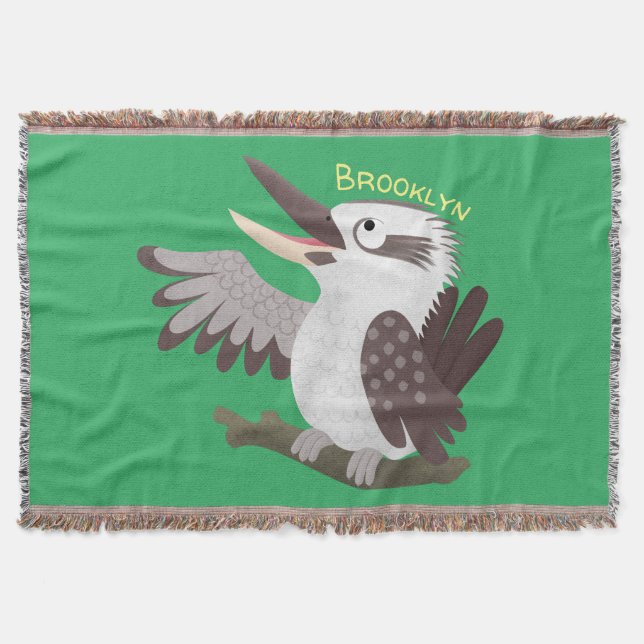 Manta Personalizado de kookaburra gracioso (Anverso)